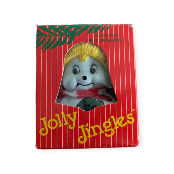 Vintage Jolly Jingles Ceramic Snowman Bell Ornament - Picture 1 of 13
